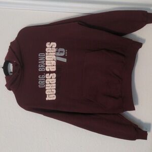 Texas A & M  Men's Jerzees Maroon Texas Aggies Hoodie. Size L